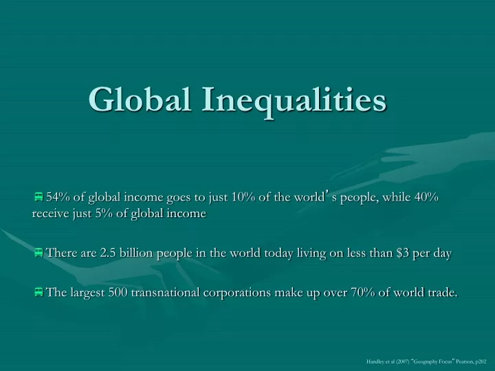 global inequalities