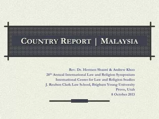Country Report | Malaysia