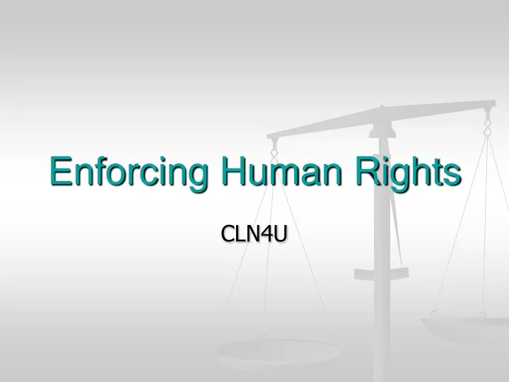 enforcing human rights