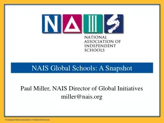 Paul Miller, NAIS Director of Global Initiatives miller@nais