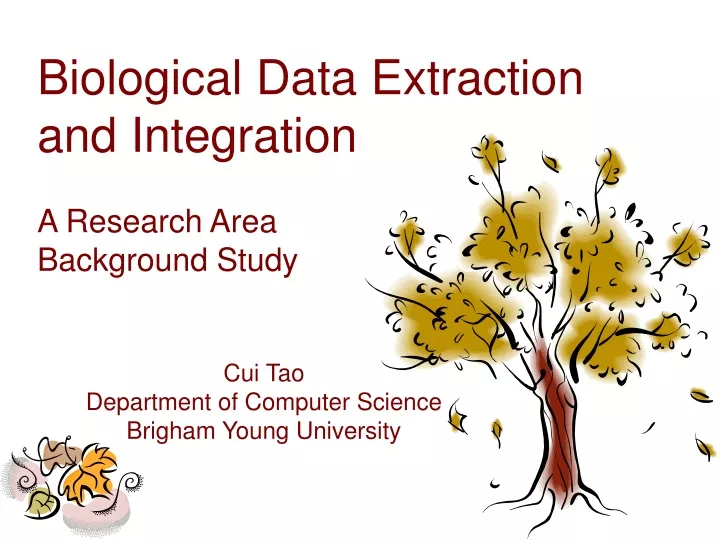 biological data extraction and integration a research area background study