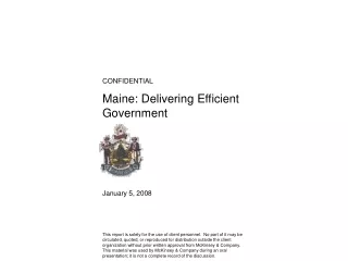 Maine: Delivering Efficient Government