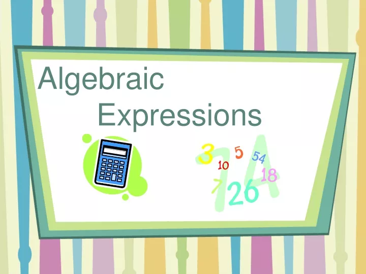 algebraic expressions