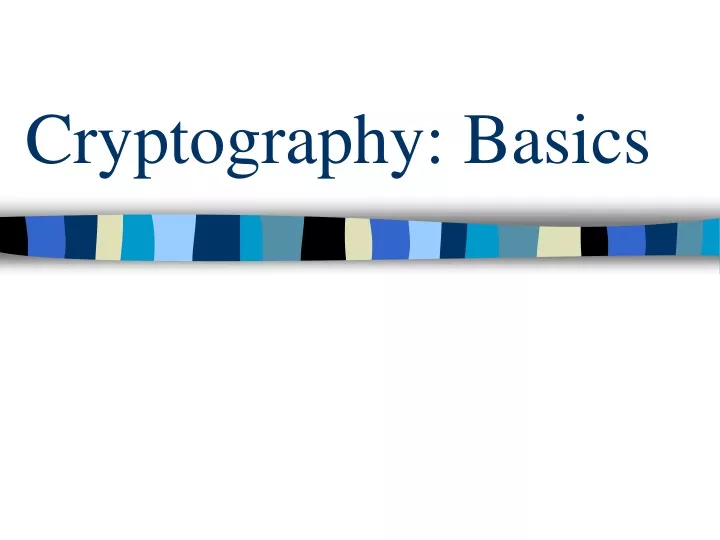 cryptography basics