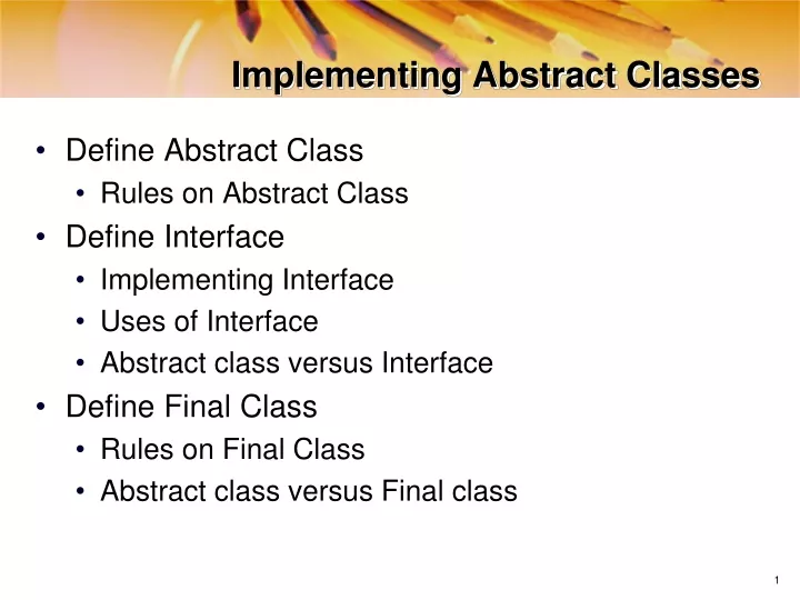 implementing abstract classes