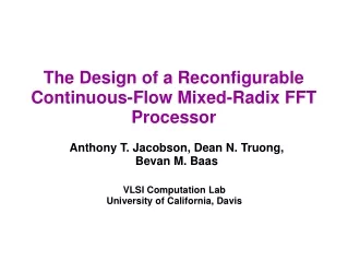 The Design of a Reconfigurable Continuous-Flow Mixed-Radix FFT Processor