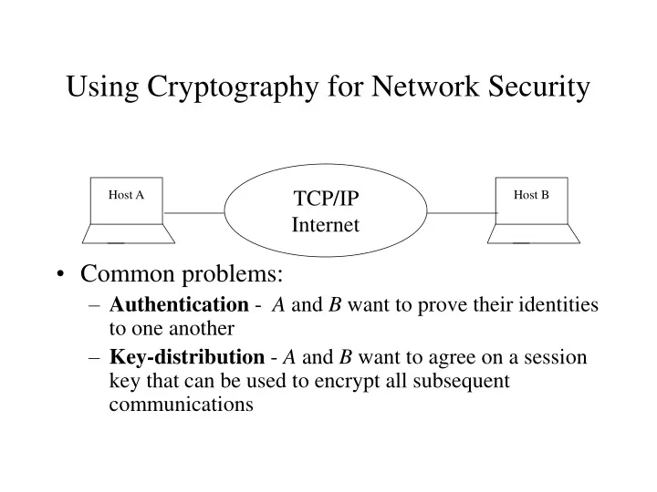 using cryptography for network security