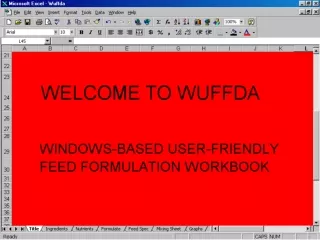 WUFFDA Basics