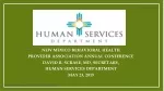 New Mexico Behavioral Health  Provider Association Annual Conference