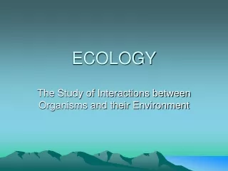 ECOLOGY