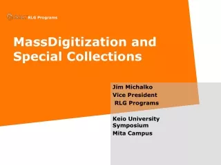 MassDigitization and Special Collections