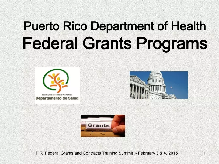 puerto rico department of health federal grants programs