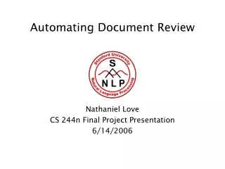 Automating Document Review