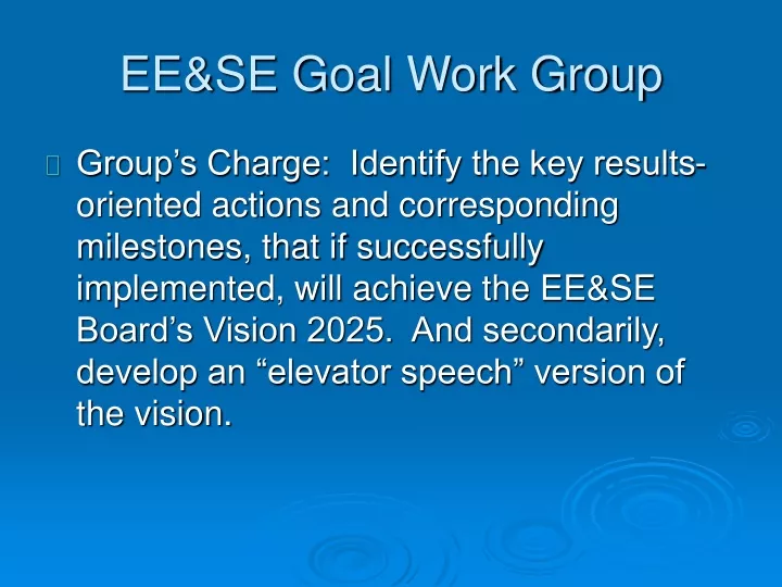 ee se goal work group