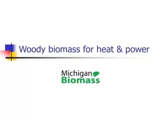 Woody biomass for heat &amp; power