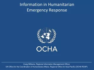 Information in Humanitarian Emergency Response