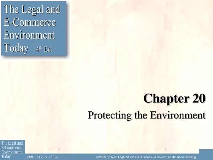 chapter 20 protecting the environment