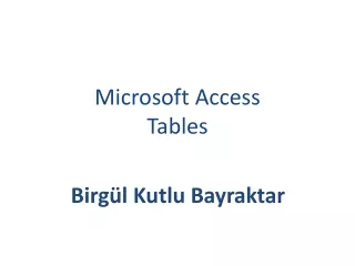 Microsoft Access Tables