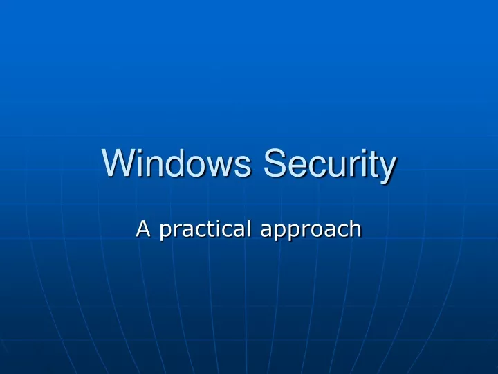 windows security