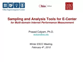 Sampling and Analysis Tools for E-Center for Multi-domain Internet Performance Measurement