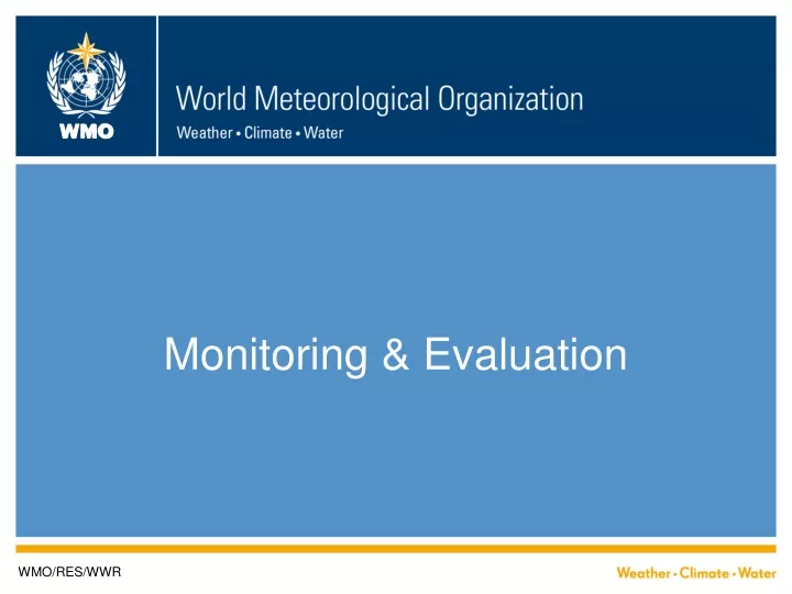 monitoring evaluation