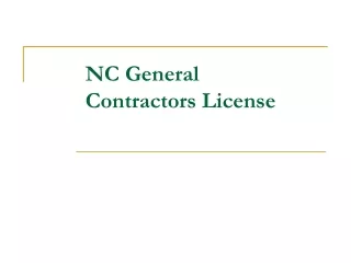 NC General Contractors License