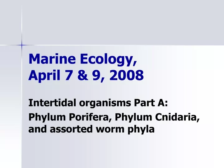 marine ecology april 7 9 2008
