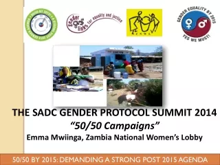 THE SADC GENDER PROTOCOL SUMMIT 2014  “ 50/50 Campaigns ”