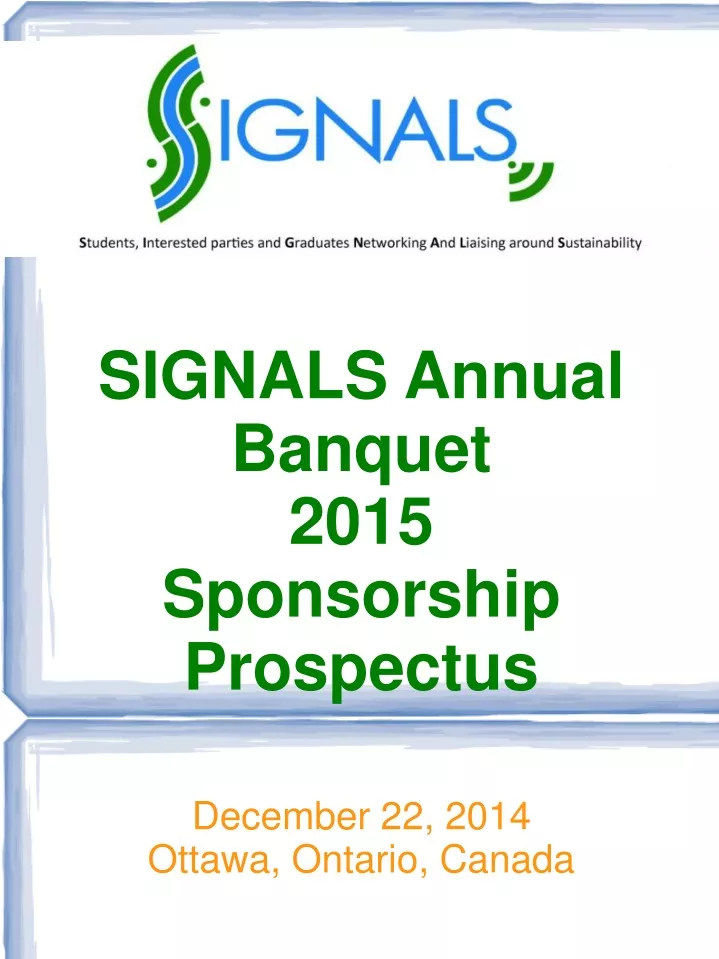 signals annual banquet 2015 sponsorship prospectus