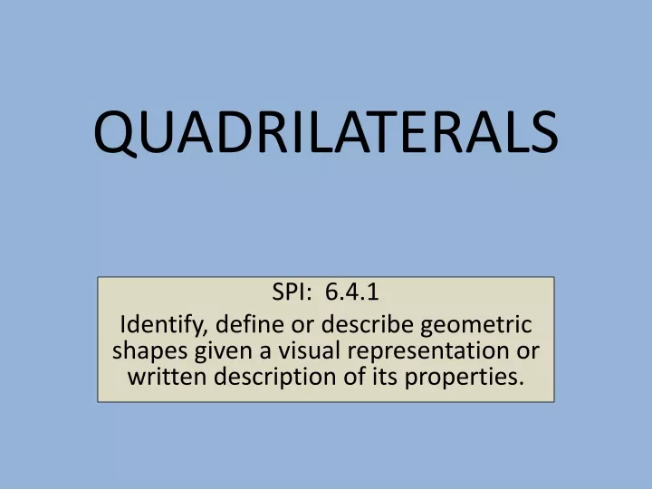 quadrilaterals