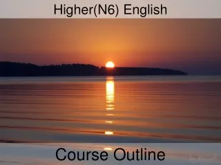 Higher(N6) English