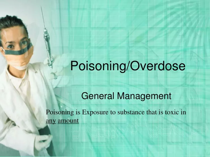poisoning overdose