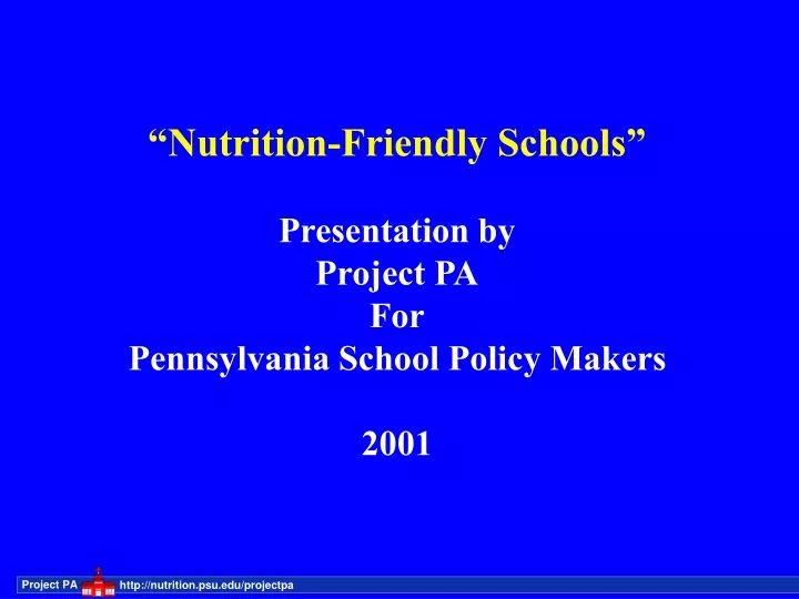 nutrition friendly schools presentation