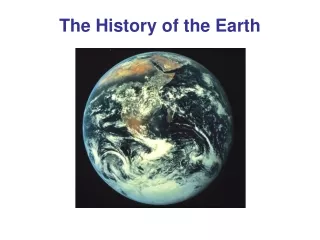 The History of the Earth