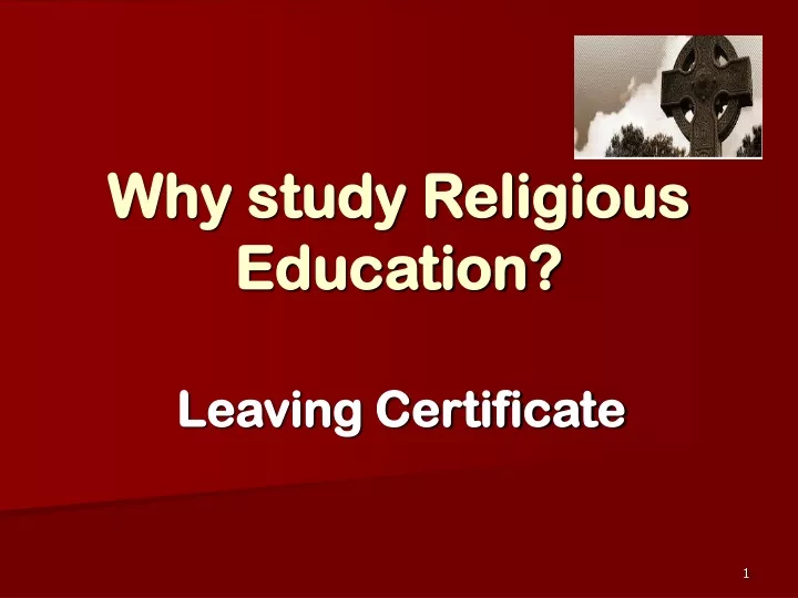 why study religious education