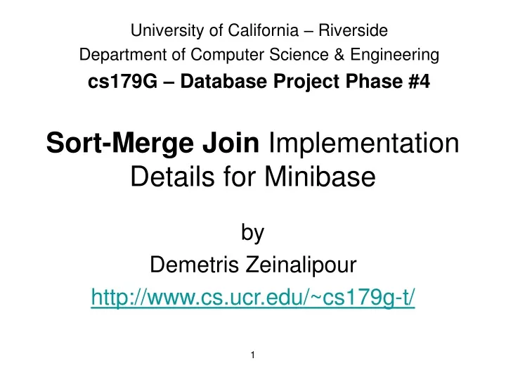 sort merge join implementation details for minibase