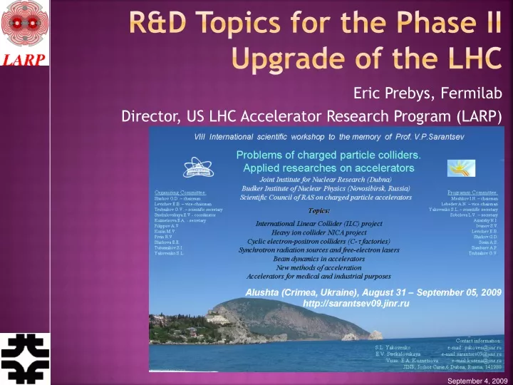 r d topics for the phase ii upgrade of the lhc