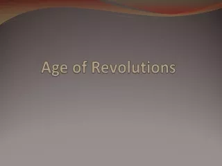 Age of Revolutions