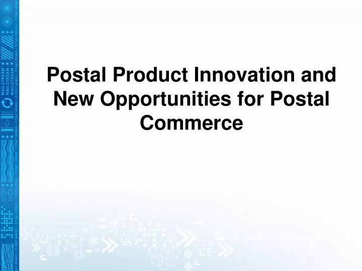 postal product innovation and new opportunities