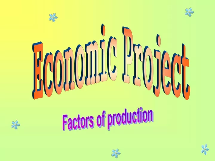 economic project