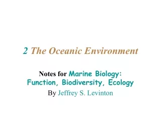 2  The Oceanic Environment