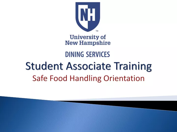 student associate training safe food handling orientation