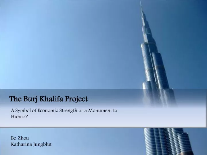 the burj khalifa project