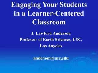 Engaging Your Students in a Learner-Centered Classroom