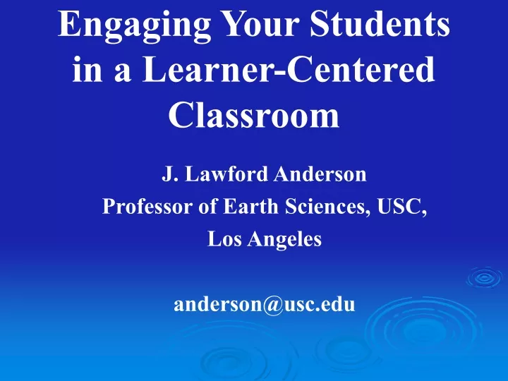 engaging your students in a learner centered classroom