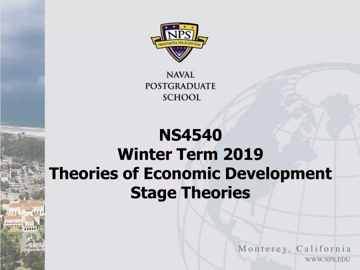 ns4540 winter term 2019 theories of economic development stage theories