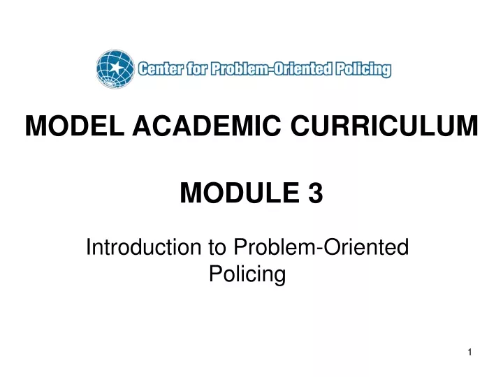 model academic curriculum module 3
