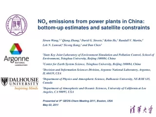 NO x  emissions from power plants in China: bottom-up estimates and satellite constraints
