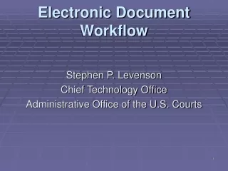 Electronic Document Workflow