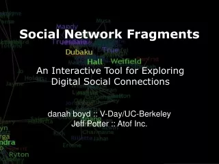 Social Network Fragments